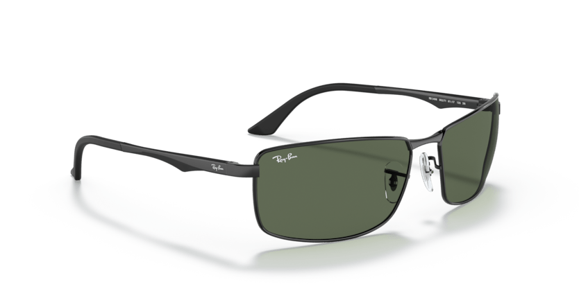 0RB3498 - Ray - Ban - Frame: Black - (Black 002/71) - Lens: Green - 61 MM - Ardor Eyewear