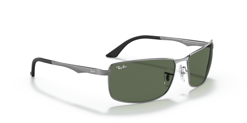 0RB3498 - Ray - Ban - Frame: Grey - (Gunmetal 004/71) - Lens: G - 15 Green - 61 MM - Ardor Eyewear