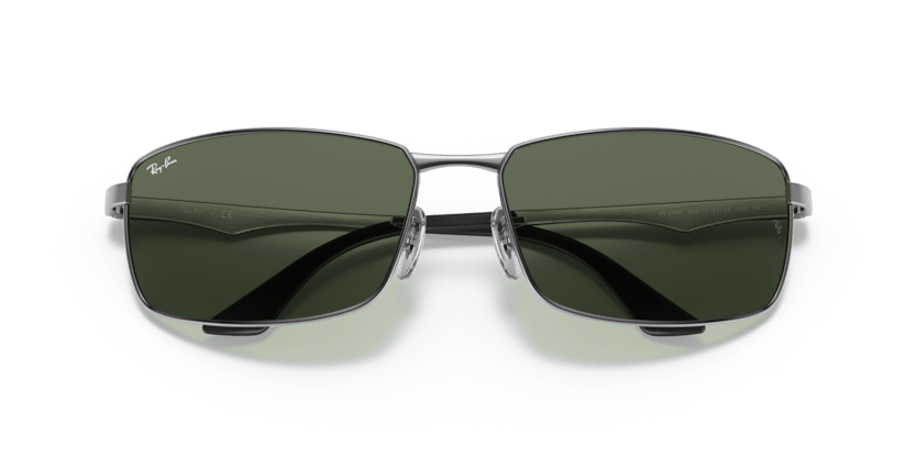 0RB3498 - Ray - Ban - Frame: Grey - (Gunmetal 004/71) - Lens: G - 15 Green - 61 MM - Ardor Eyewear