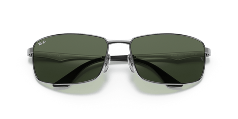 0RB3498 - Ray - Ban - Frame: Grey - (Gunmetal 004/71) - Lens: G - 15 Green - 61 MM - Ardor Eyewear