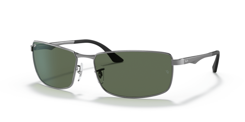 0RB3498 - Ray - Ban - Frame: Grey - (Gunmetal 004/71) - Lens: G - 15 Green - 61 MM - Ardor Eyewear