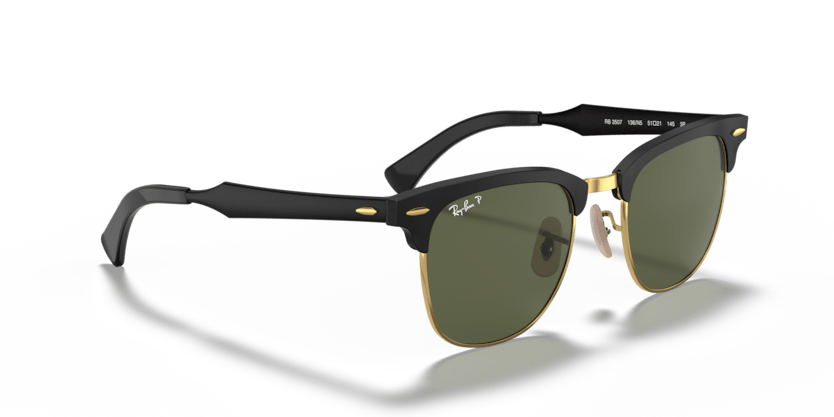 0RB3507 - Ray - Ban - Frame: Black - (Black On Gold 136/N5) - Lens: G - 15 Green Polarized - 51 MM - Ardor Eyewear