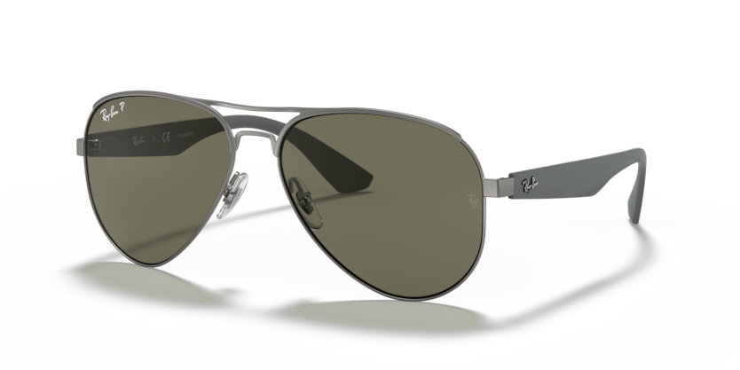 0RB3523 - Ray - Ban - Frame: Grey - (Gunmetal 029/9A) - Lens: G - 15 Green Polarized - 59 MM - Ardor Eyewear