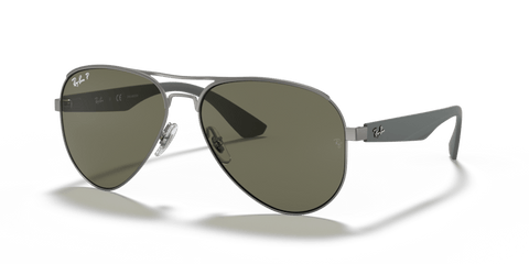 0RB3523 - Ray - Ban - Frame: Grey - (Gunmetal 029/9A) - Lens: G - 15 Green Polarized - 59 MM - Ardor Eyewear