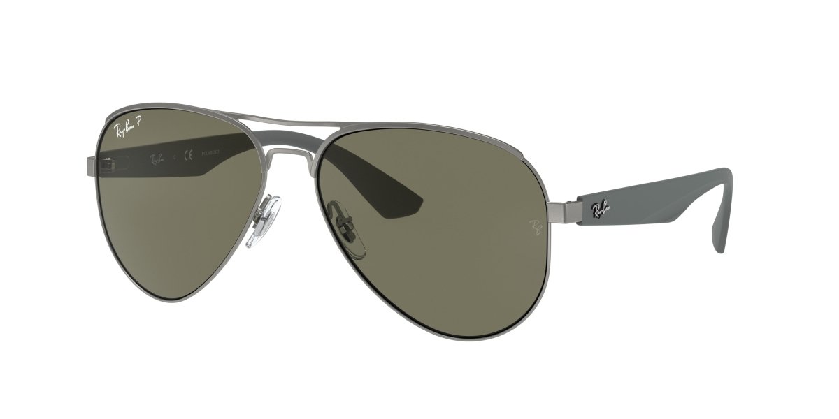 0RB3523 - Ray - Ban - Frame: Grey - (Gunmetal 029/9A) - Lens: G - 15 Green Polarized - 59 MM - Ardor Eyewear