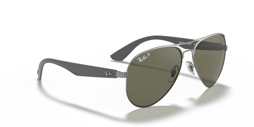 0RB3523 - Ray - Ban - Frame: Grey - (Gunmetal 029/9A) - Lens: G - 15 Green Polarized - 59 MM - Ardor Eyewear