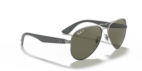 0RB3523 - Ray - Ban - Frame: Grey - (Gunmetal 029/9A) - Lens: G - 15 Green Polarized - 59 MM - Ardor Eyewear