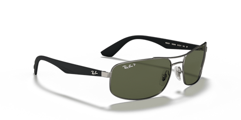 0RB3527 - Ray - Ban - Frame: Grey - (Gunmetal 029/9A) - Lens: G - 15 Green Polarized - 61 MM - Ardor Eyewear