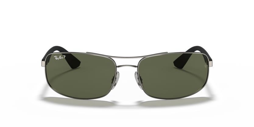 0RB3527 - Ray - Ban - Frame: Grey - (Gunmetal 029/9A) - Lens: G - 15 Green Polarized - 61 MM - Ardor Eyewear