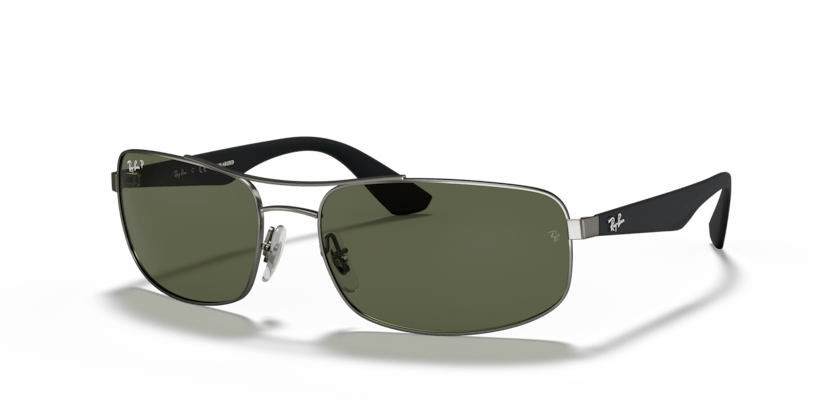 0RB3527 - Ray - Ban - Frame: Grey - (Gunmetal 029/9A) - Lens: G - 15 Green Polarized - 61 MM - Ardor Eyewear