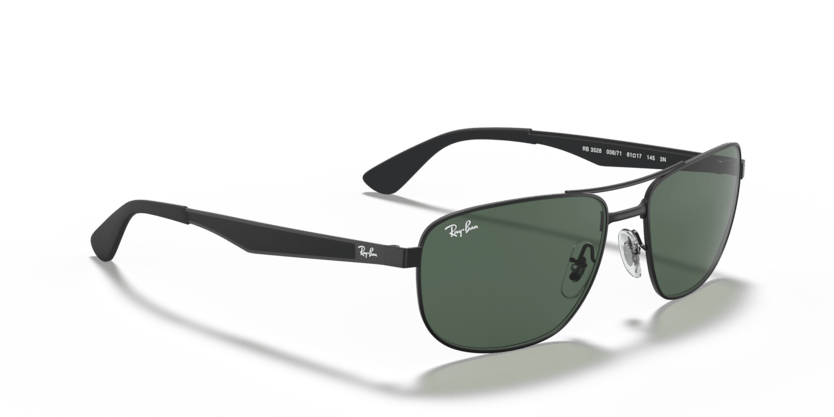 0RB3528 - Ray - Ban - Frame: Black - (Black 006/71) - Lens: Green - 61 MM - Ardor Eyewear