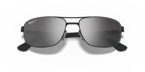 0RB3528 - Ray - Ban - Frame: Black - (Black 006/82) - Lens: Silver Polarized - 61 MM - Ardor Eyewear