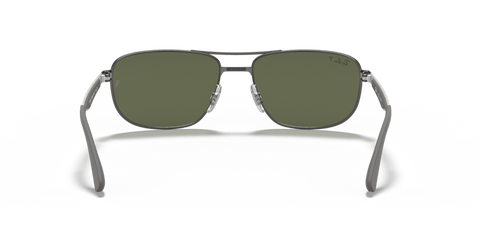 0RB3528 - Ray - Ban - Frame: Grey - (Gunmetal 029/9A) - Lens: G - 15 Green Polarized - 61 MM - Ardor Eyewear