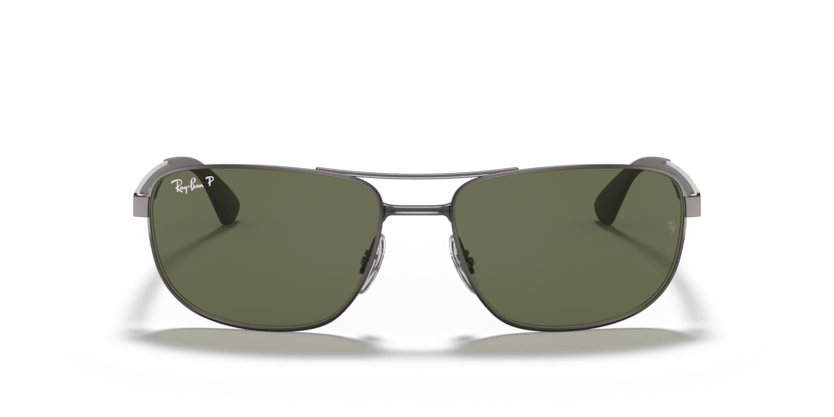 0RB3528 - Ray - Ban - Frame: Grey - (Gunmetal 029/9A) - Lens: G - 15 Green Polarized - 61 MM - Ardor Eyewear