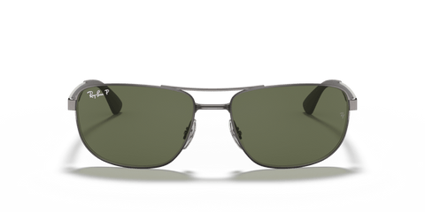 0RB3528 - Ray - Ban - Frame: Grey - (Gunmetal 029/9A) - Lens: G - 15 Green Polarized - 61 MM - Ardor Eyewear