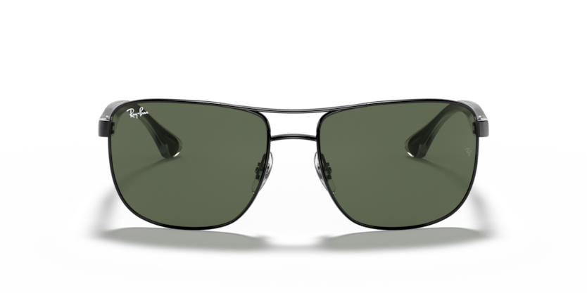 0RB3533 - Ray - Ban - Frame: Black - (Black 002/71) - Lens: Green - 57 MM - Ardor Eyewear