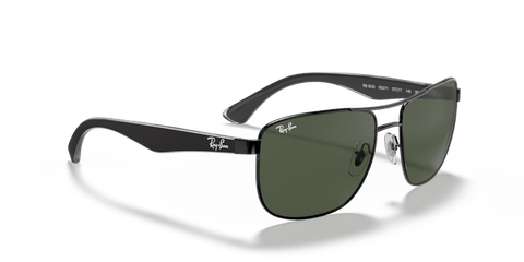 0RB3533 - Ray - Ban - Frame: Black - (Black 002/71) - Lens: Green - 57 MM - Ardor Eyewear