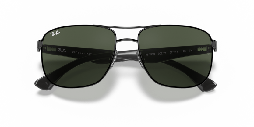 0RB3533 - Ray - Ban - Frame: Black - (Black 002/71) - Lens: Green - 57 MM - Ardor Eyewear