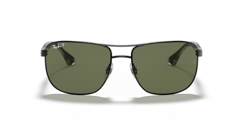 0RB3533 - Ray - Ban - Frame: Black - (Black 002/9A) - Lens: G - 15 Green Polarized - 57 MM - Ardor Eyewear