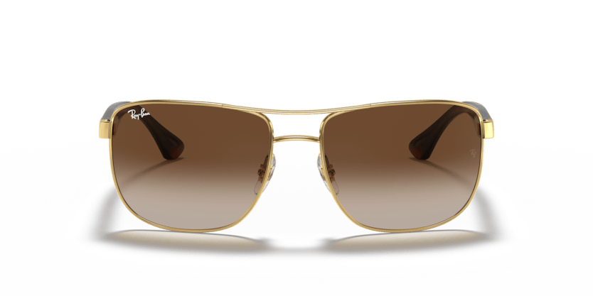 0RB3533 - Ray - Ban - Frame: Gold - (Arista Gold 001/13) - Lens: Brown Gradient Dark Brown - 57 MM - Ardor Eyewear