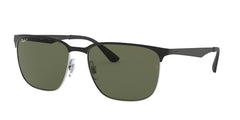 0RB3569 - Ray - Ban - (Black On Silver) G - 15 Green Polarized - 59 - 17 - 145 MM - Ardor Eyewear 8053672770957