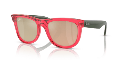 Transparent Red - 0RBR0502S 8056597918923 Ray-Ban Sunglasses Unisex Square