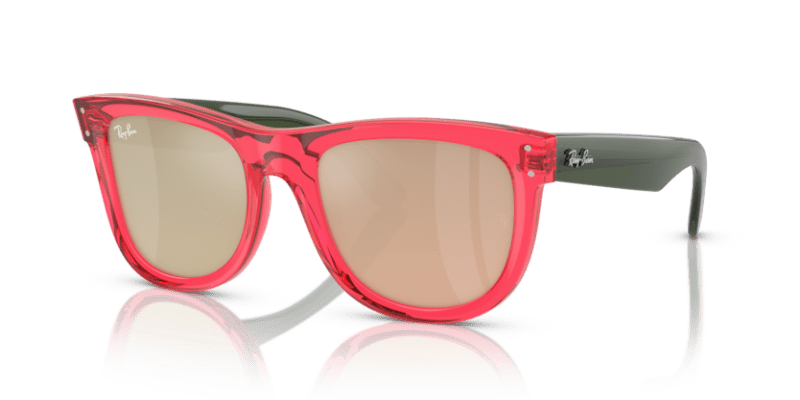 Transparent Red - 0RBR0502S 8056597918923 Ray-Ban Sunglasses Unisex Square