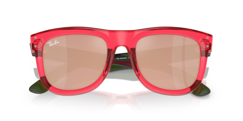 Transparent Red - 0RBR0502S 8056597918923 Ray-Ban Sunglasses Unisex Square