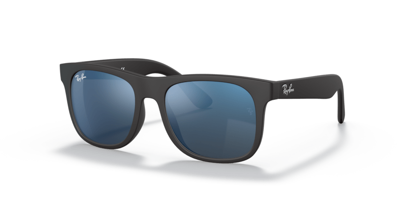 0RJ9069S - Ray - Ban Junior - (Rubber Black) Blue Mirror - 48 - 16 - 130 MM - Ardor Eyewear 8056597126830