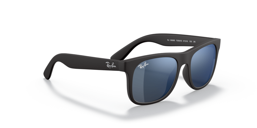 0RJ9069S - Ray - Ban Junior - (Rubber Black) Blue Mirror - 48 - 16 - 130 MM - Ardor Eyewear 8056597126830