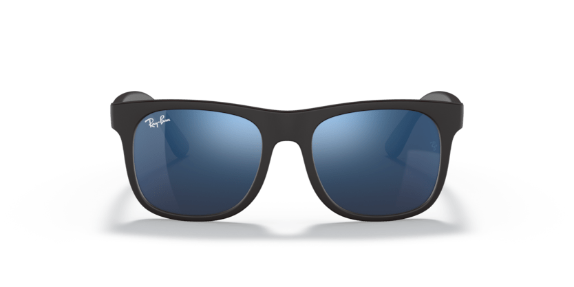 0RJ9069S - Ray - Ban Junior - (Rubber Black) Blue Mirror - 48 - 16 - 130 MM - Ardor Eyewear 8056597126830