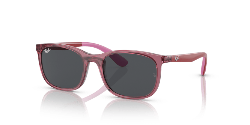 0RJ9076S - Ray - Ban Junior - (Transparent Pink) Dark Grey - 49 - 17 - 130 MM - Ardor Eyewear 8056597735018