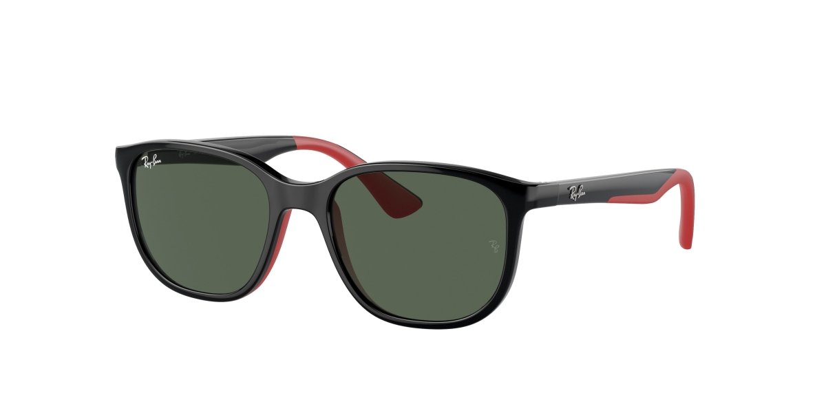 0RJ9078S - Ray - Ban Junior - (Black On Red) Dark Green - 48 - 16 - 135 MM - Ardor Eyewear 8056597942256