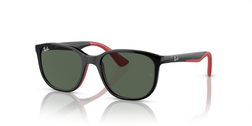 0RJ9078S - Ray - Ban Junior - (Black On Red) Dark Green - 48 - 16 - 135 MM - Ardor Eyewear 8056597942256