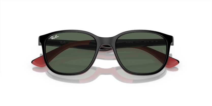 0RJ9078S - Ray - Ban Junior - (Black On Red) Dark Green - 48 - 16 - 135 MM - Ardor Eyewear 8056597942256