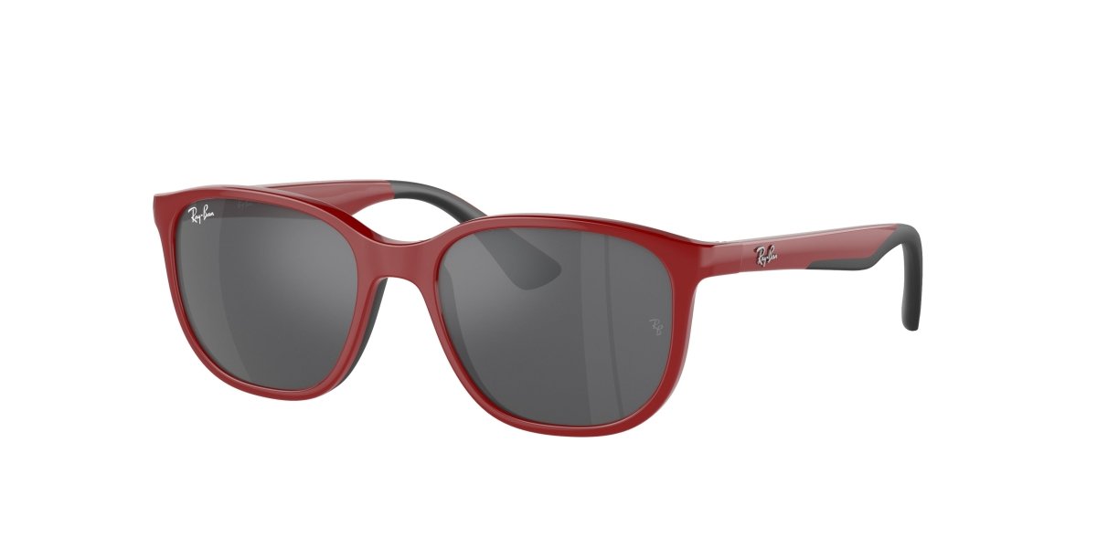 0RJ9078S - Ray - Ban Junior - (Red On Black) Silver/Grey - 48 - 16 - 135 MM - Ardor Eyewear 8056597942287