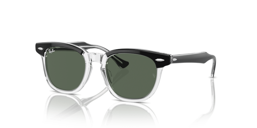 0RJ9098S - Ray - Ban Junior - (Black On Transparent) Dark Green - 45 - 18 - 130 MM - Ardor Eyewear 8056262047156