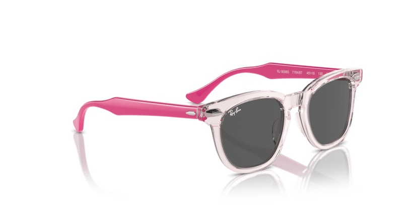 0RJ9098S - Ray - Ban Junior - (Transparent Pink) Dark Grey - 45 - 18 - 130 MM - Ardor Eyewear 8056262134399