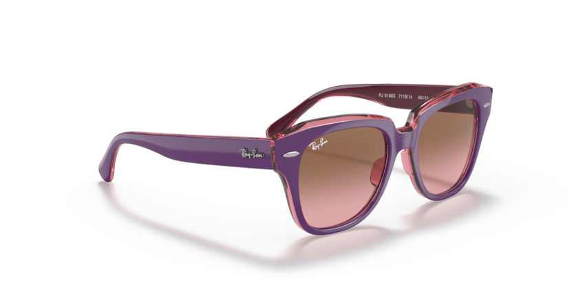 0RJ9186S - Ray - Ban Junior - (Violet On Transparent Pink) Pink Gradient Brown - 43 - 15 - 130 MM - Ardor Eyewear 8056597632560