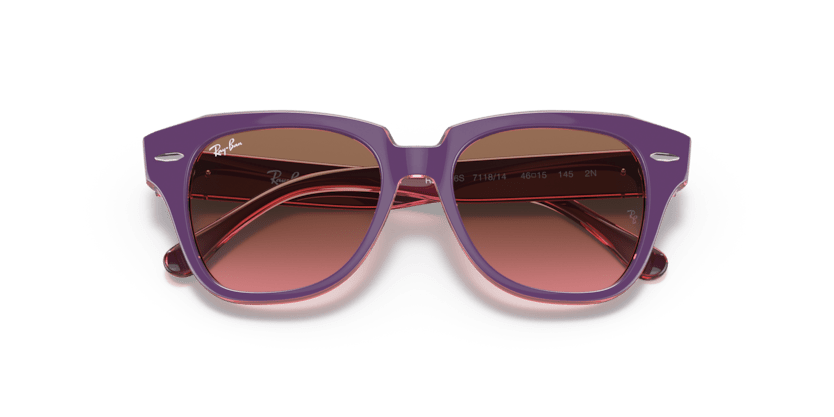 0RJ9186S - Ray - Ban Junior - (Violet On Transparent Pink) Pink Gradient Brown - 43 - 15 - 130 MM - Ardor Eyewear 8056597632560