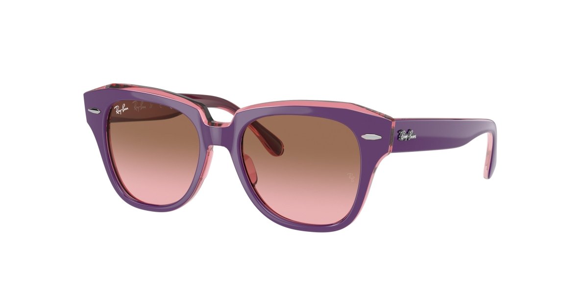 0RJ9186S - Ray - Ban Junior - (Violet On Transparent Pink) Pink Gradient Brown - 43 - 15 - 130 MM - Ardor Eyewear 8056597632560