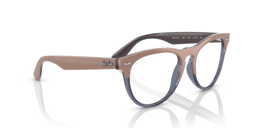 0RX4471V - Ray - Ban Vista - Beige - (Beige On Transparent Dark Blue 8195) - 54 - 18 - 145 MM - Ardor Eyewear 8056597714037