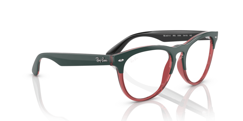 0RX4471V - Ray - Ban Vista - Dark Green On Transparent Light Red - 51MM - Ardor Eyewear 8056597714020