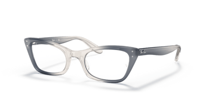 Transparent Blue - 0RX5499 8056597549486 Ray-Ban Vista Eyeglasses Woman Cat Eye