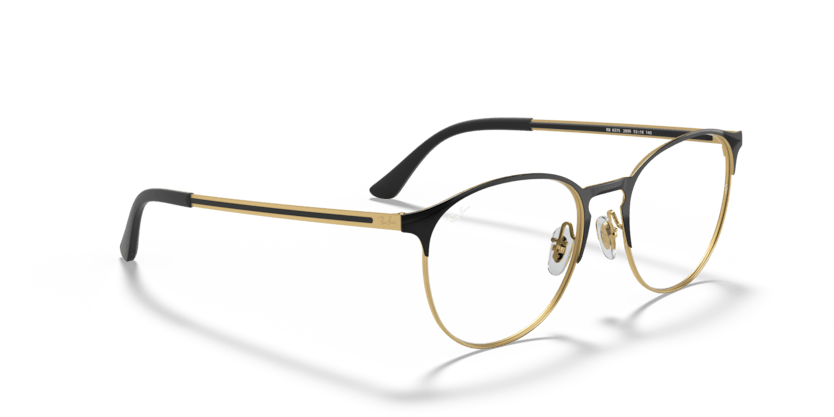 0RX6375 - Ray - Ban Vista - Black - (Black On Gold 2890) - 51 - 18 - 145 MM - Ardor Eyewear 8053672767902