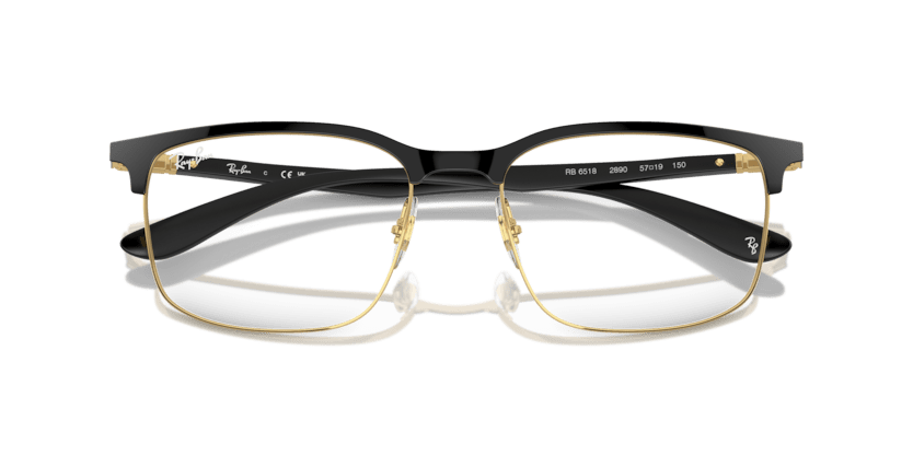 0RX6518 - Ray - Ban Vista - Black - (Black On Gold 2890) - 55 - 19 - 145 MM - Ardor Eyewear 8056262037546