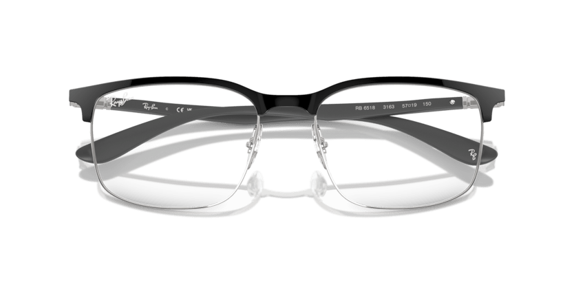 0RX6518 - Ray - Ban Vista - Black - (Black On Silver 3163) - 55 - 19 - 145 MM - Ardor Eyewear 8056262037584