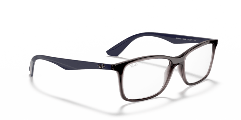 Transparent Grey - 0RX7047 8053672979831 Ray-Ban Vista Eyeglasses Unisex Square