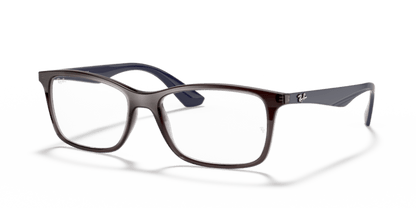 Transparent Grey - 0RX7047 8053672979831 Ray-Ban Vista Eyeglasses Unisex Square