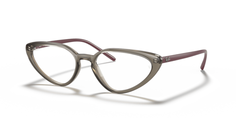 Transparent Grey - 0RX7188 8056597360166 Ray-Ban Vista Eyeglasses Woman Cat Eye
